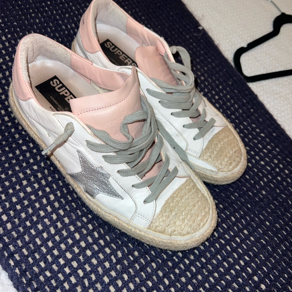 Pink and White Golden Goose